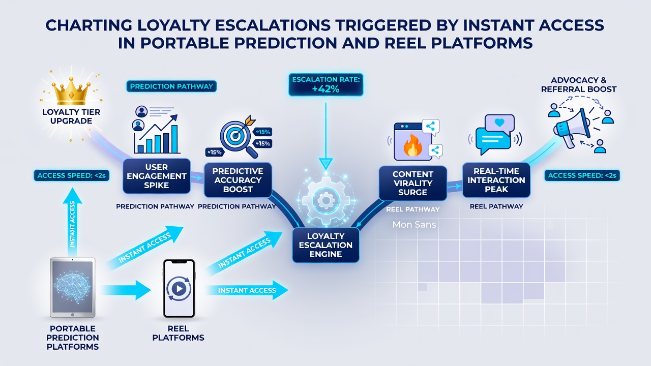 Analytics dashboard charting loyalty tier progression rates on mobile prediction and reel applications
