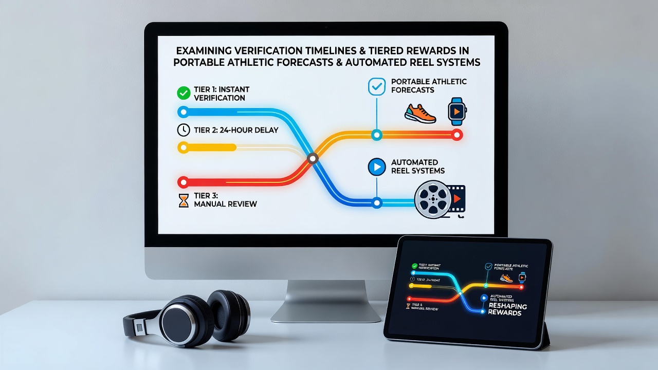Mobile device displaying verification process alongside tiered reward indicators for sports forecasts and reel systems