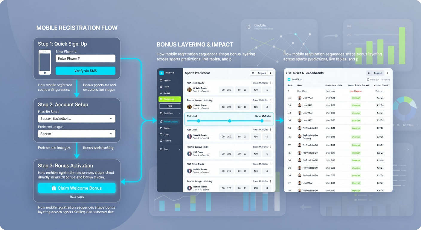 Smartphone displaying layered bonus indicators across sports betting, live casino tables, and slot progressives