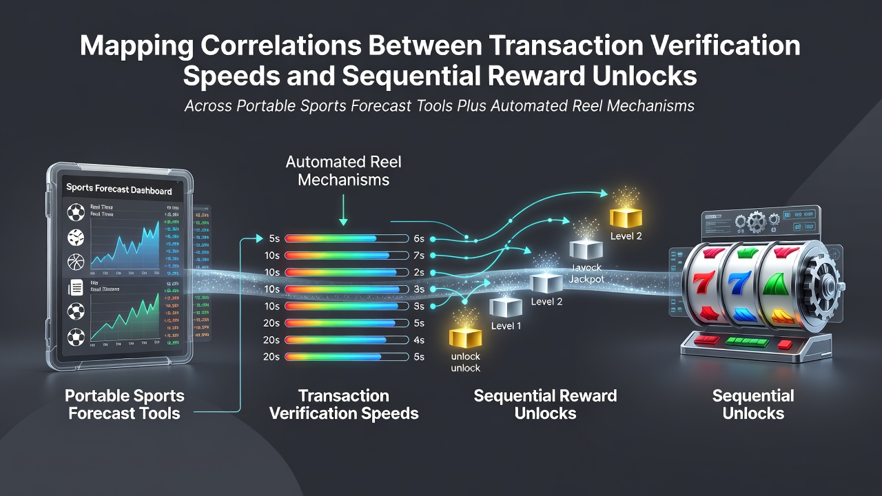 Visualization of transaction verification speeds mapped against sequential reward unlocks in mobile sports forecasting apps and automated reel systems
