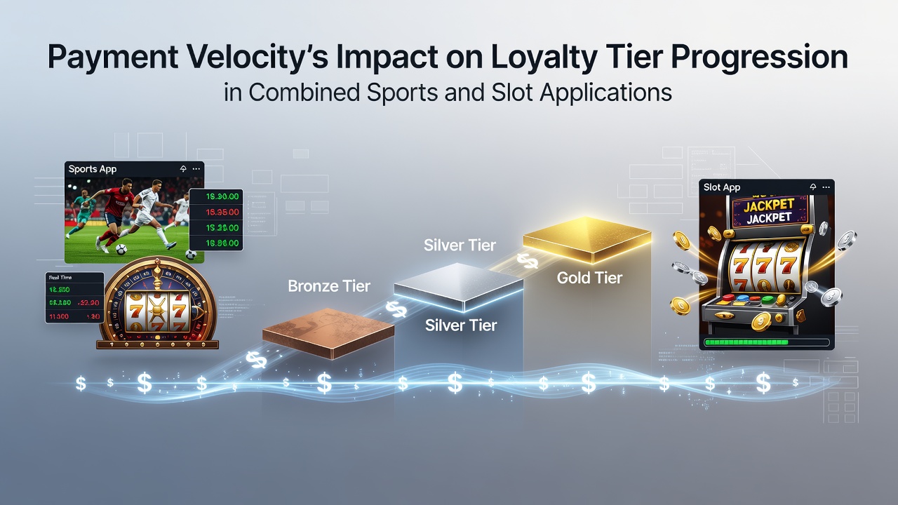Illustration showing payment processing speeds influencing loyalty tier advancements in integrated sports betting and slot platforms